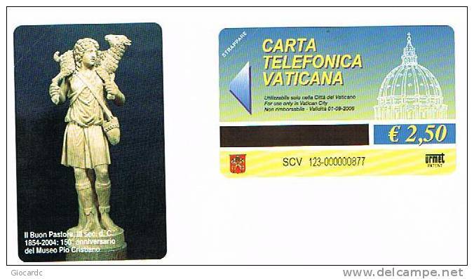 VATICANO-VATICAN-VATICAN CITY  CAT. C&C    6123 -  1854-2004: 150^ ANNIV.MUSEO PIO CRISTIANO.BUON PASTORE III SEC.D.C. - Vaticano