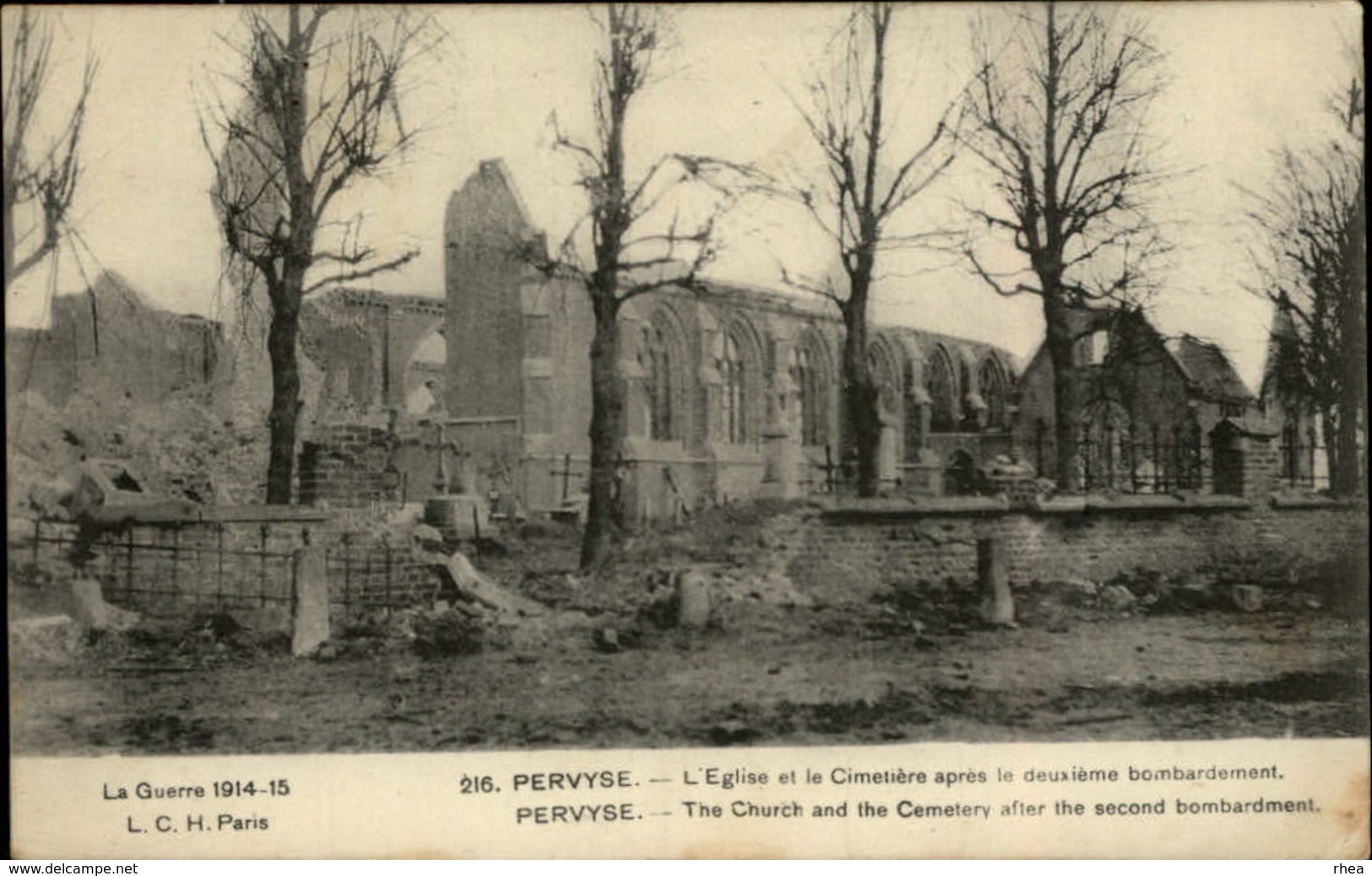 BELGIQUE - PERVYSE - Ruines - Guerre 14-18 - Autres & Non Classés