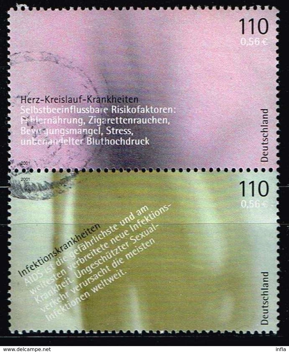 Bund 2001, Michel# 2200 - 2203 O Verschiedene Zusammendrucke - Oblitérés