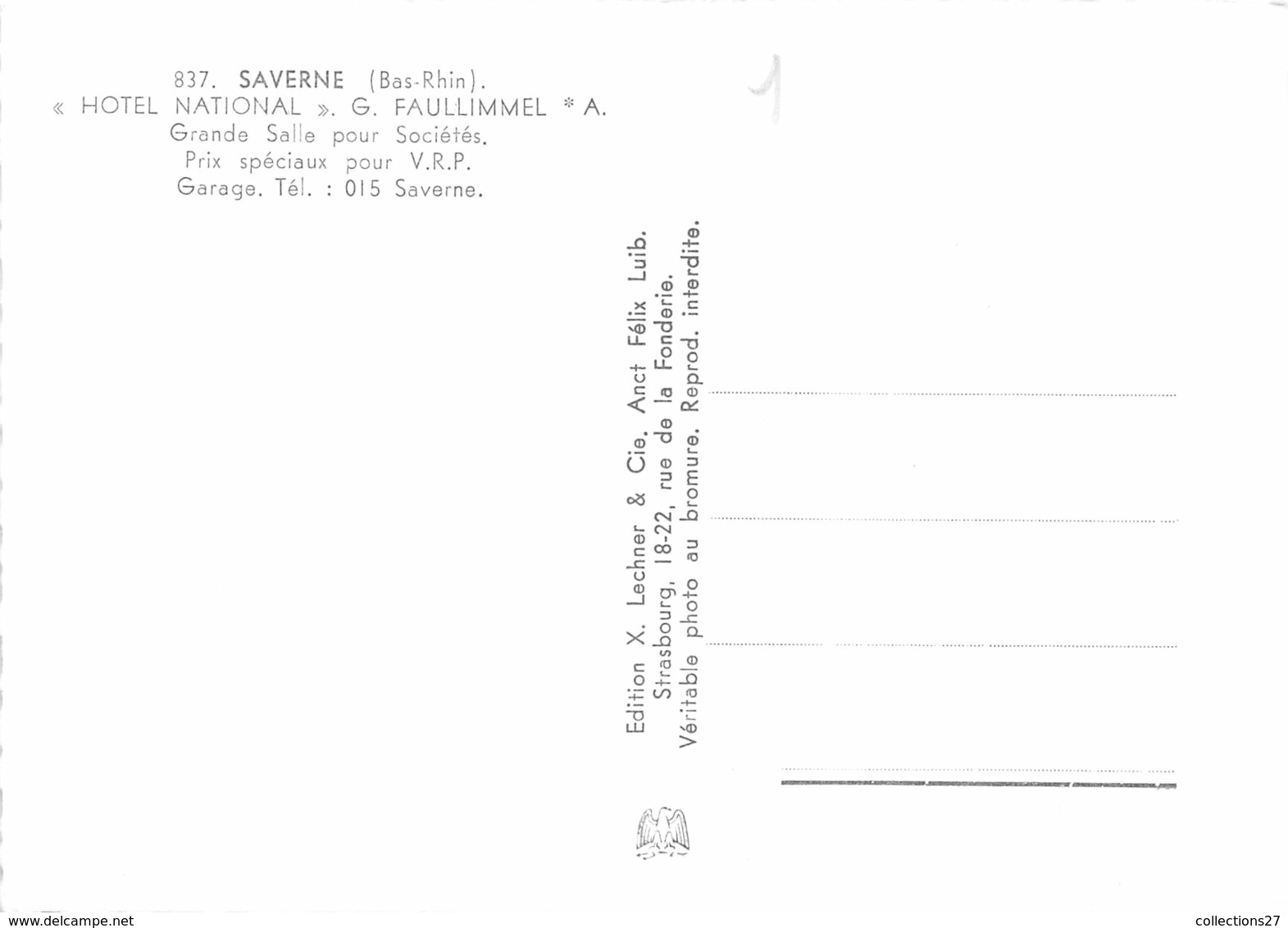 67-SAVERNE- HoTEL NATIONAL, - Saverne