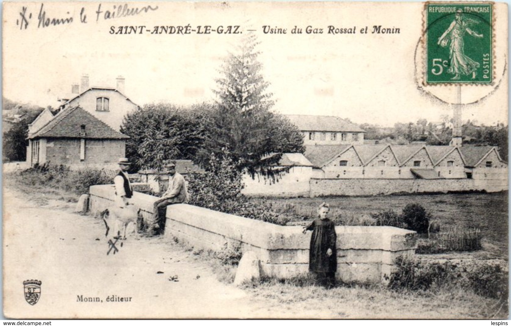 38 - SAINT ANDRE Le GAZ --  Usine Du Gaz Rossat Et Monin - Saint-André-le-Gaz