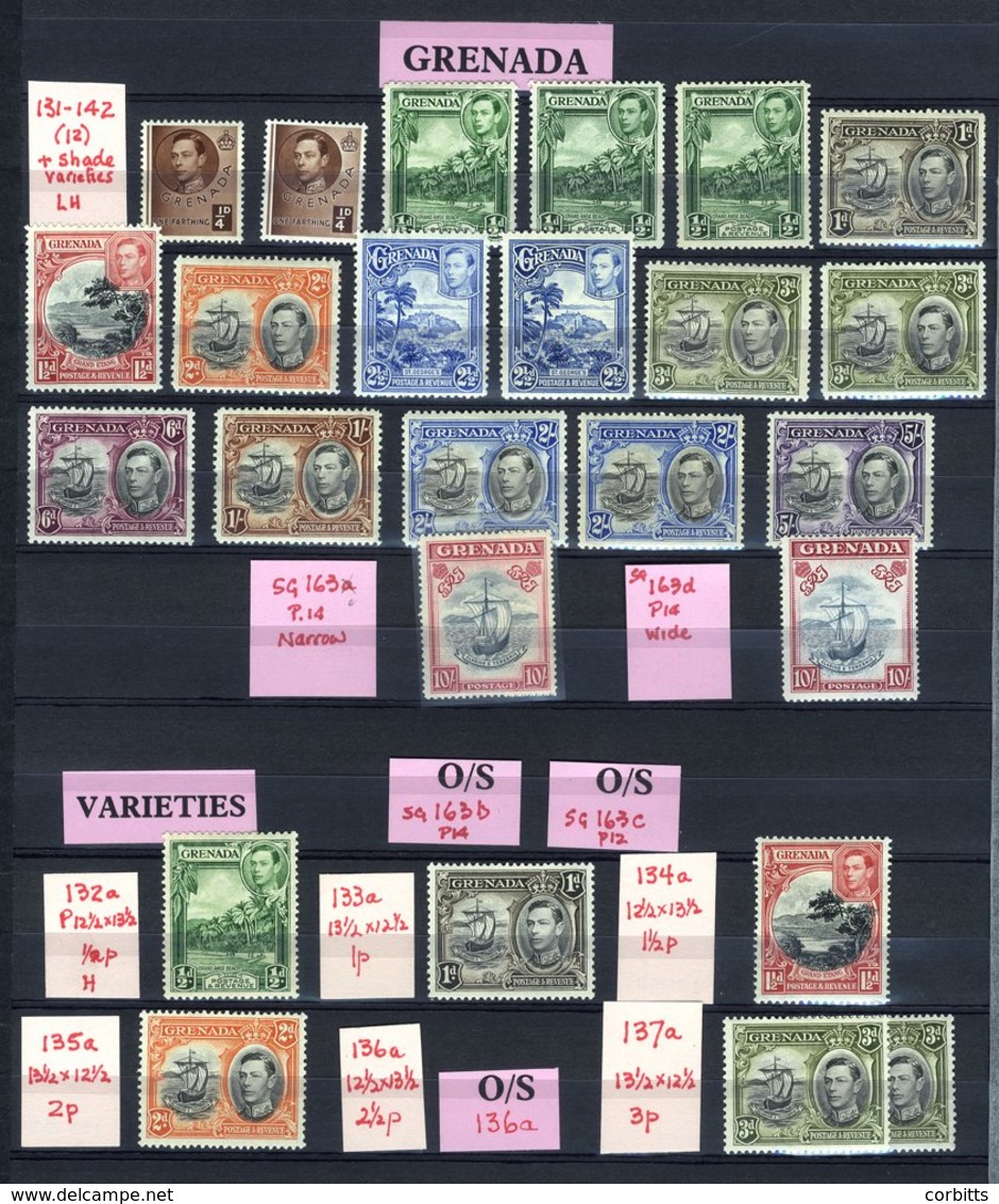 BRITISH COMMONWEALTH KGVI M Range From Gilbert & Ellice Islands 1939 Set + Couple Of Perf Variations. Gold Coast 1938 Se - Sonstige & Ohne Zuordnung