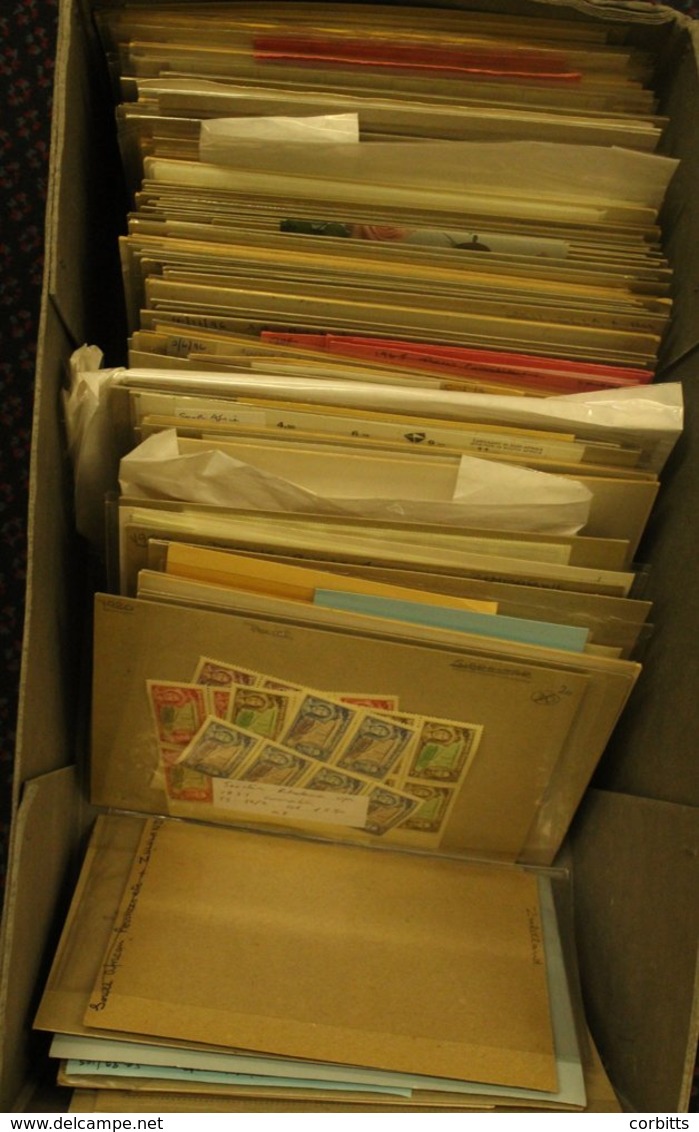 BOX Containing Mainly Africa Material, Many UM (some C.t.o) Stamps In Quantities Up To About 25 Of Each (120 Different)  - Altri & Non Classificati