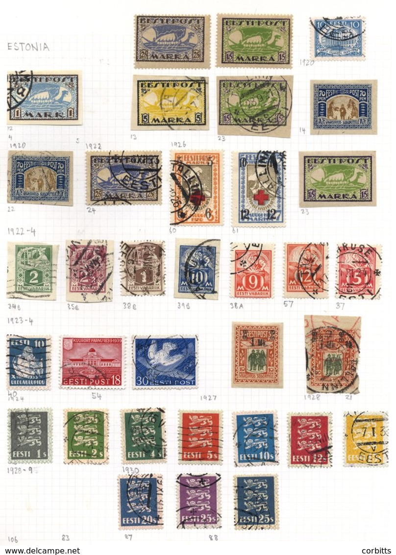 EUROPE M & U Collection Of Approx 1650 Stamps Housed In Two Exeter Albums With Baltic States, Papal States, Montenegro,  - Other & Unclassified