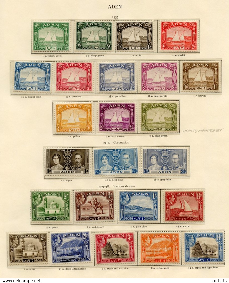 ADEN 1937-51 Complete Incl. Dhow Set M, 1939-48 Set UM, 1948 Wedding UM, 1949 UPU UM, 1951 Surcharge Set UM. KATHIRI STA - Altri & Non Classificati