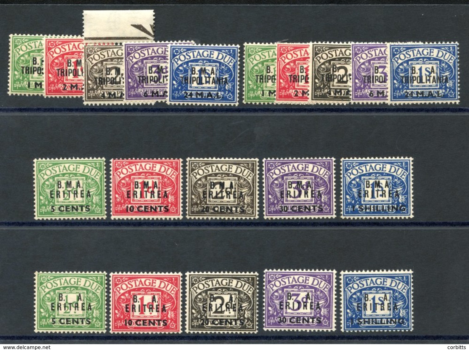 ERITREA & TRIPOLITANIA 1948 & 1950 Postage Due Sets Of Each (4 Sets) UM (some Gum Toning), SG.ED1/10 & TD1/10, Cat. £295 - Altri & Non Classificati