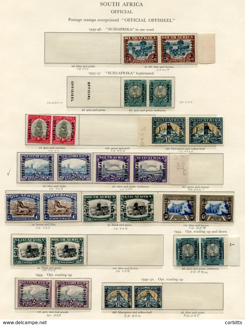 SOUTH AFRICA 1936-49 UM Range Incl. Good OFFICIALS & DUES, Incl. Some Toning Or Gum Disturbance. (155) Cat. £2180 - Altri & Non Classificati