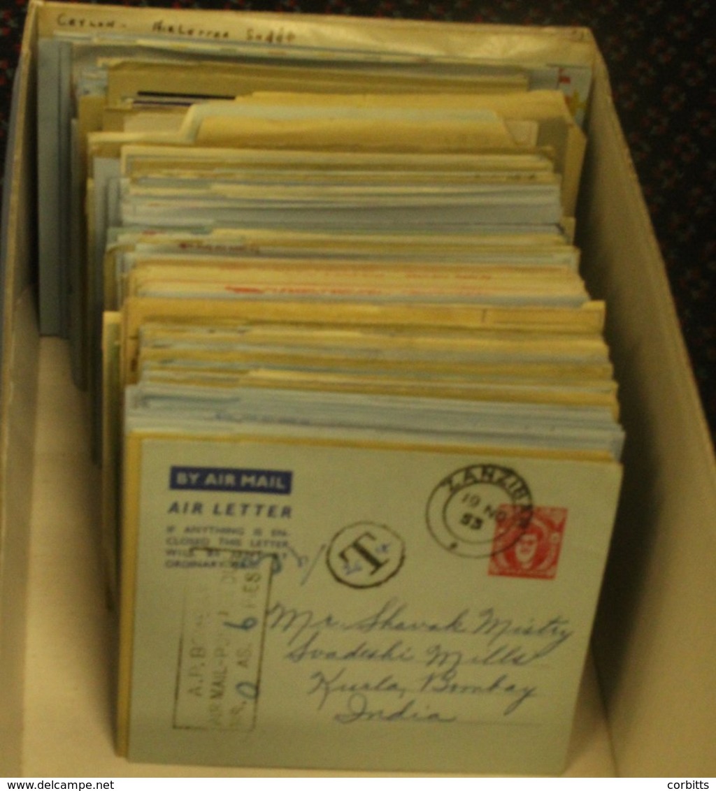 BRITISH COMMONWEALTH AIR LETTERS Approx 250 Both Used & Unused, All Folded And Mostly Typed Addressed, Good Variety, Gen - Altri & Non Classificati