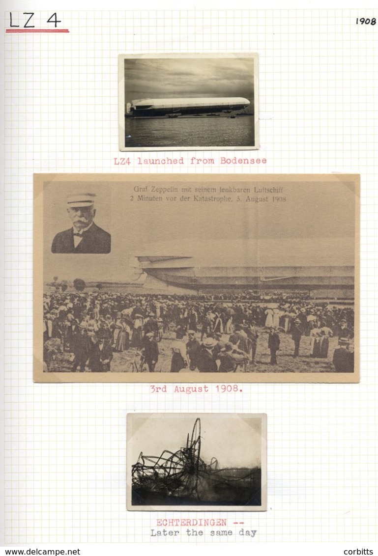 SIMPLEX ALBUM Containing A Written Up Collection Relating To The Zeppelin Story From 1900 Inception Incl. Photo Cards, M - Altri & Non Classificati