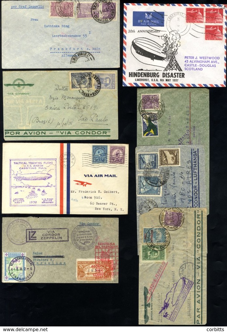 1932-37 Selection Of Return Flight Covers From USA, Brazil, Chile & Argentina Bearing Various Frankings & Cancels Includ - Other & Unclassified