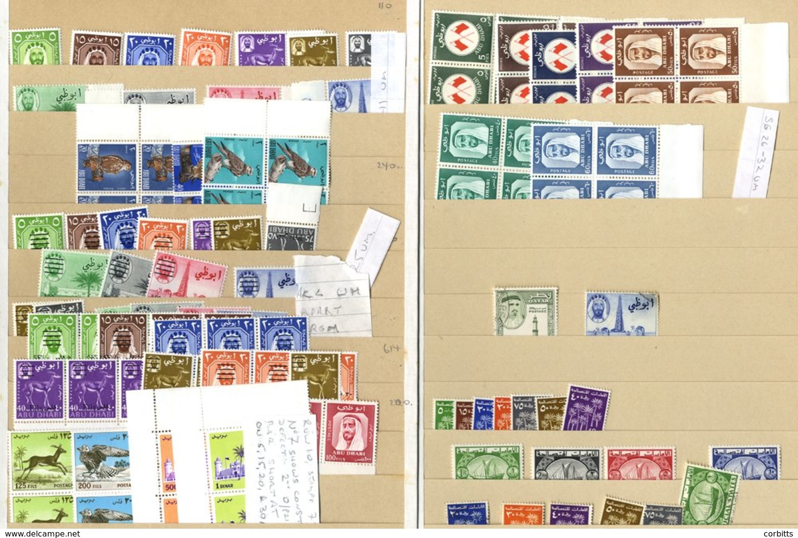 1964-69 Chiefly UM Range On Stock Leaves Incl. 1964 Defin Set, 1965 Falconry In UM Marginal Blocks Of Four, 1966 New Cur - Altri & Non Classificati