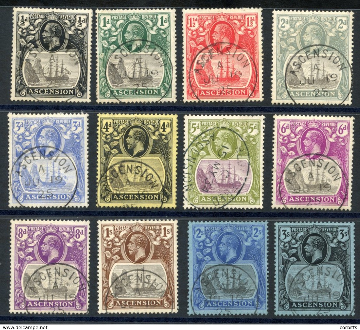 1924-33 MSCA Set Complete VFU, SG.10/20. (12) Cat. £600. - Autres & Non Classés