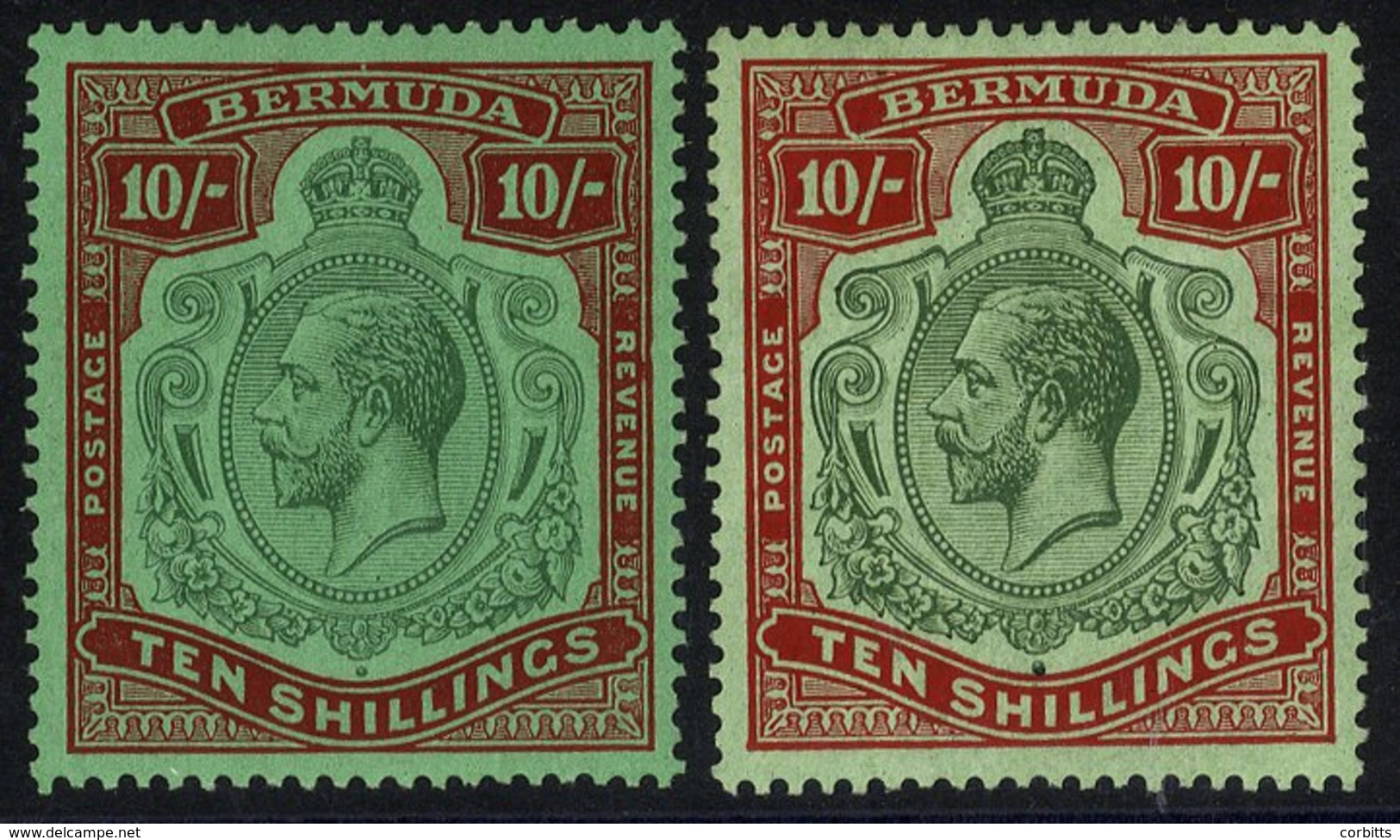 1924-32 MSCA 10s (the Two Listed Shades), Fresh M & Fine Colours, SG.92 & 92g. (2) Cat. £290 - Altri & Non Classificati