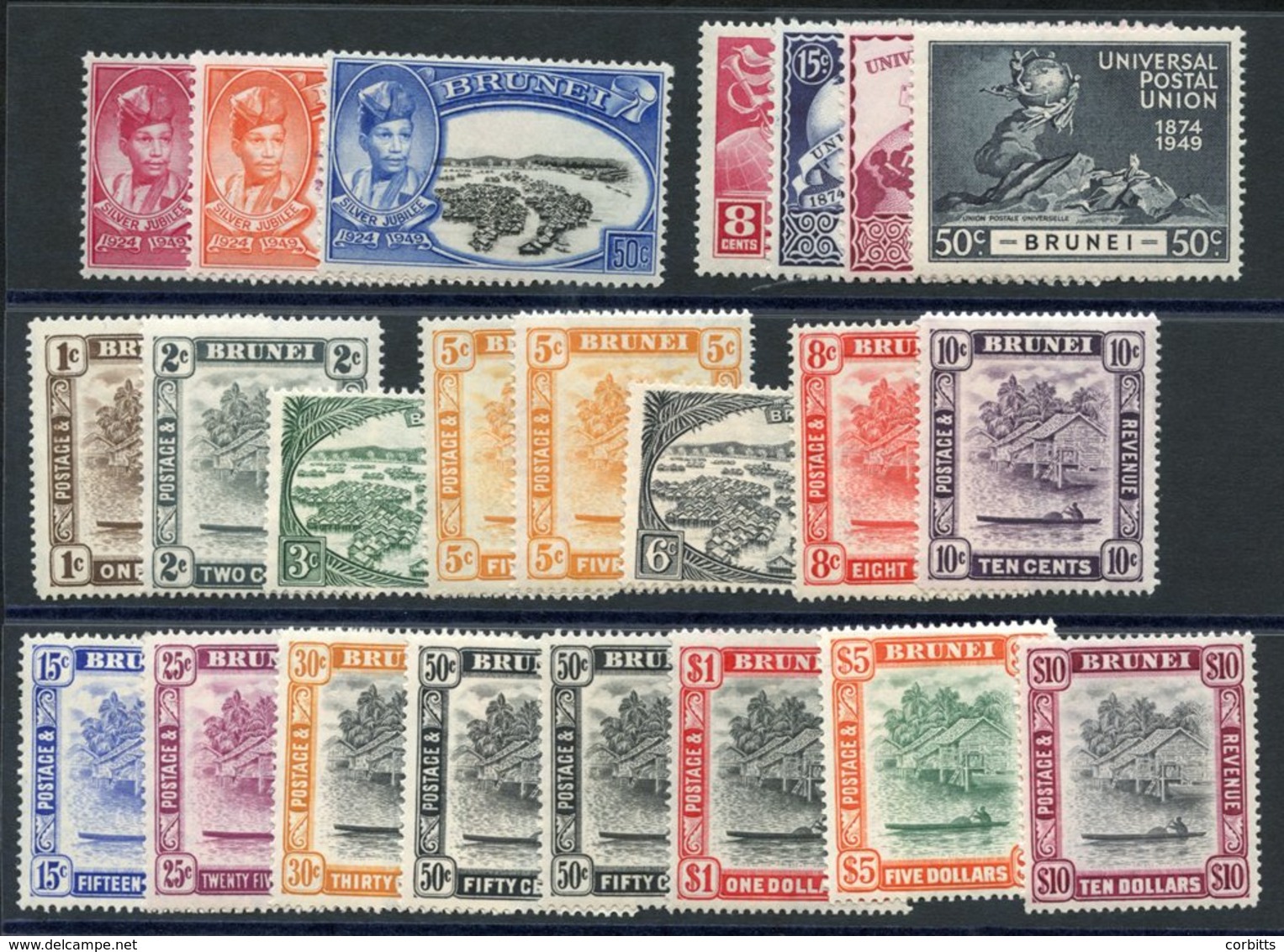 1947-51 Colours Changed Set (14) Plus Couple Extra Shades, SG.79/92. Also 1949 Sultan's Jubilee & UPU Sets M. (23) Cat.  - Other & Unclassified