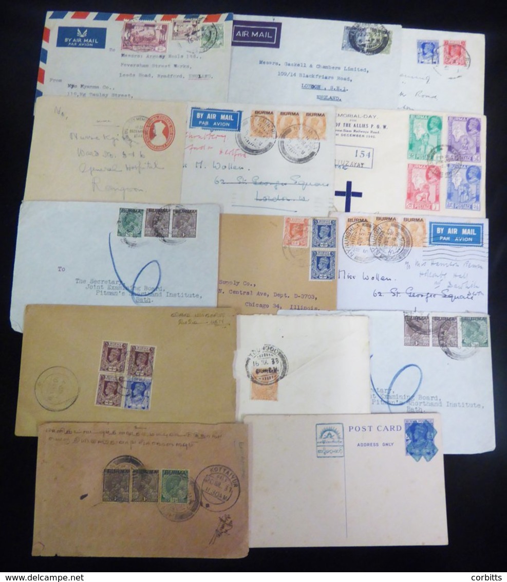1930's-40's Covers And A Card With The Majority Going Overseas. (13) - Altri & Non Classificati