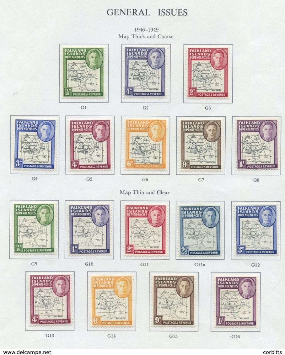 1944 Graham Land, S. Orkneys & S. Shetlands Sets, 1946 Thick & Thin Maps Sets M, 1946 Victory, 1948 Silver Wedding, 1949 - Altri & Non Classificati