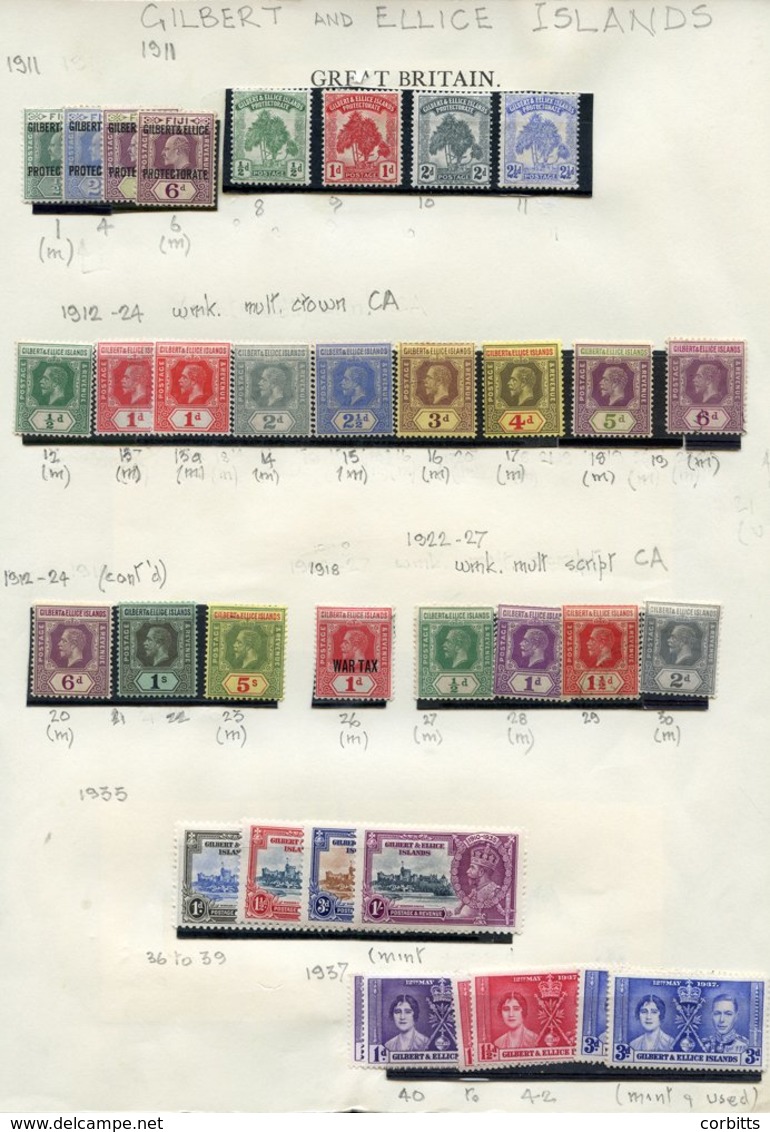 1911-72 M Collection On Leaves, Noted KGV 1912 To 5s M, KGVI Set FU, QEII 1956 Defin Set M & U, 1940 Postage Due Set M ( - Altri & Non Classificati