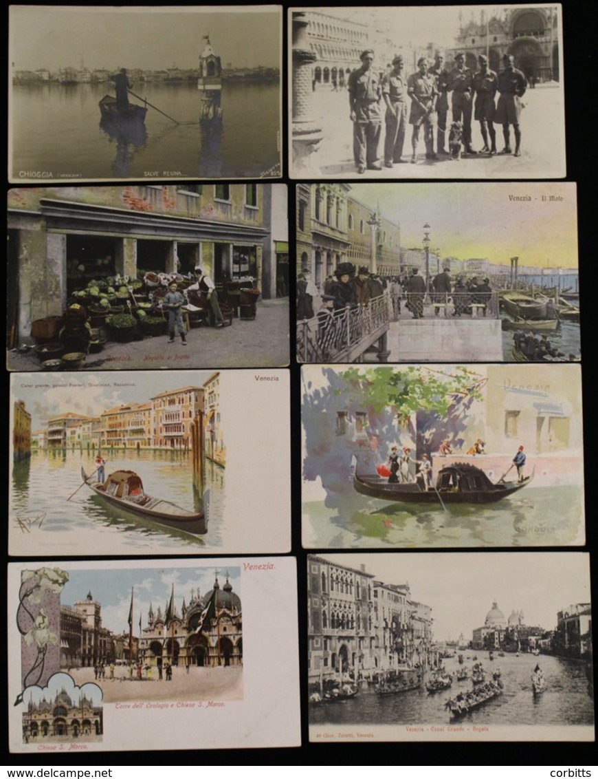 VENICE 1903-30's Range Of Unused Cards With Tourist Type Cromo Litho, Prominent Buildings, Tram, Gondolas, Grand Canal E - Altri & Non Classificati