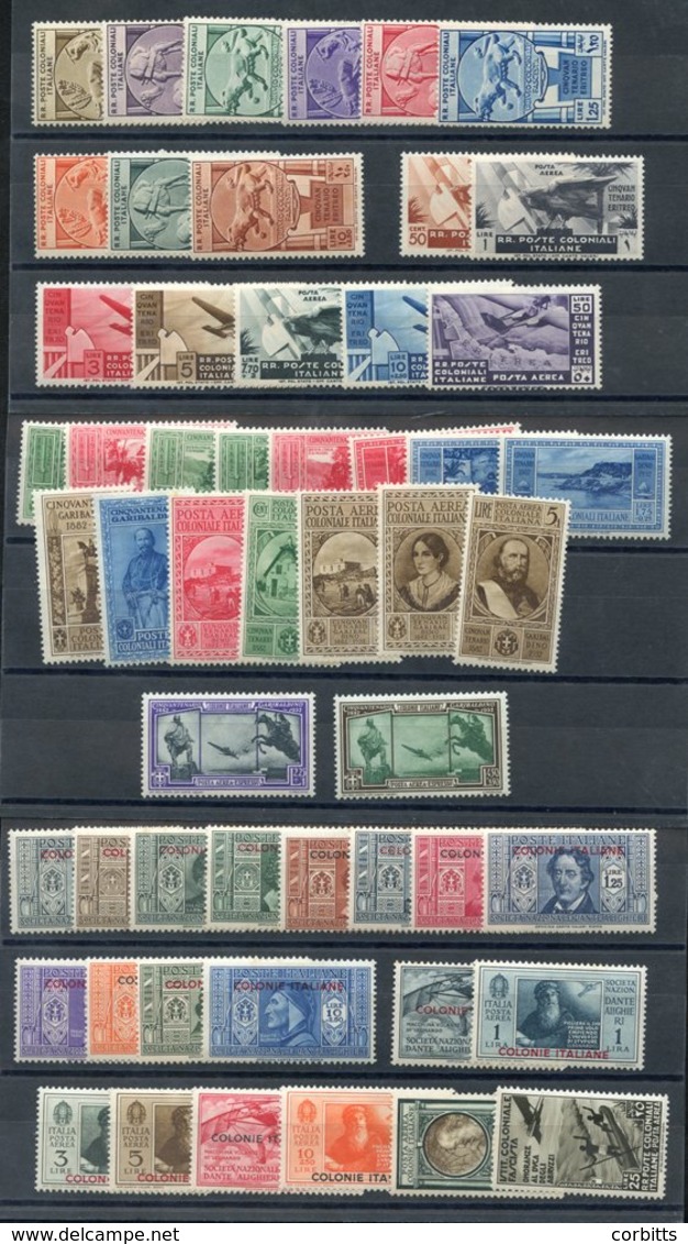 COLONIES 1932 Garibaldi Postage Air & Express Sets, Odd Tone O/w Fine M, Dante Alighieri Society Set + Airs, Fine M, Plu - Altri & Non Classificati