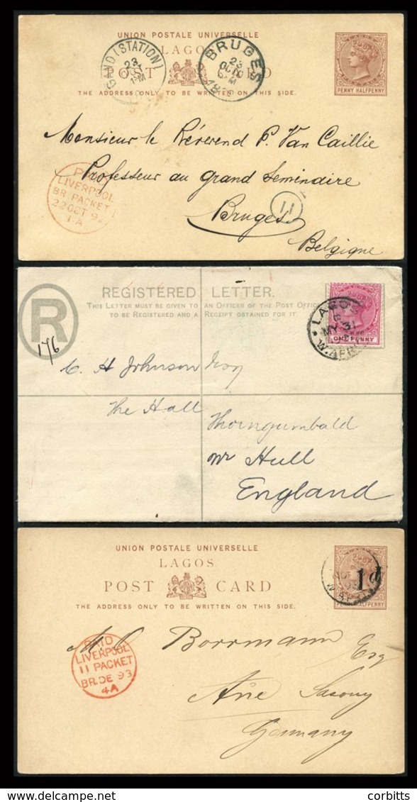 POSTAL STATIONERY Collection Comprising Cards With 1887 1½d U, Unused, & Reply Paid U, 1892 With 'HALFPENNY' Crossed Thr - Altri & Non Classificati