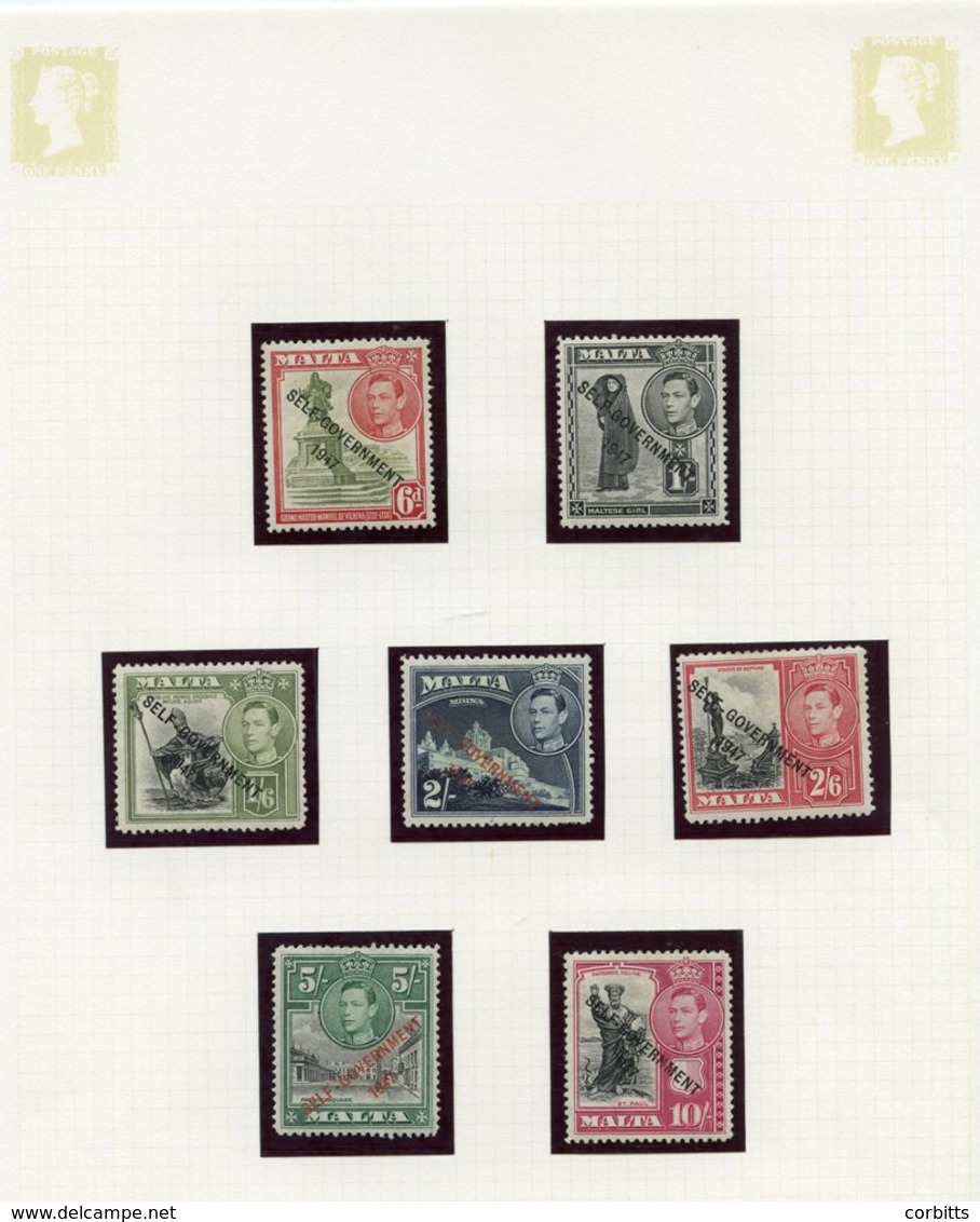 1937-51 Chiefly M Collection On Leaves Incl. 1938 Defin Set M, 1948 New Constitution Set M, 1948 Wedding UM, 1949 UPU VF - Altri & Non Classificati