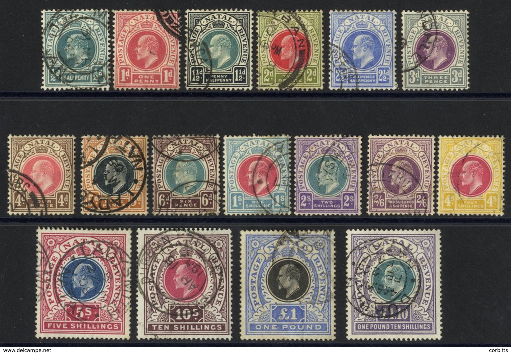 1902-03 'POSTAGE REVENUE' Set VFU, SG.127/139, 1902 CCC 5s, 10s, £1 & £1.10s VFU, SG.140/143. (17) Cat. £400 - Altri & Non Classificati