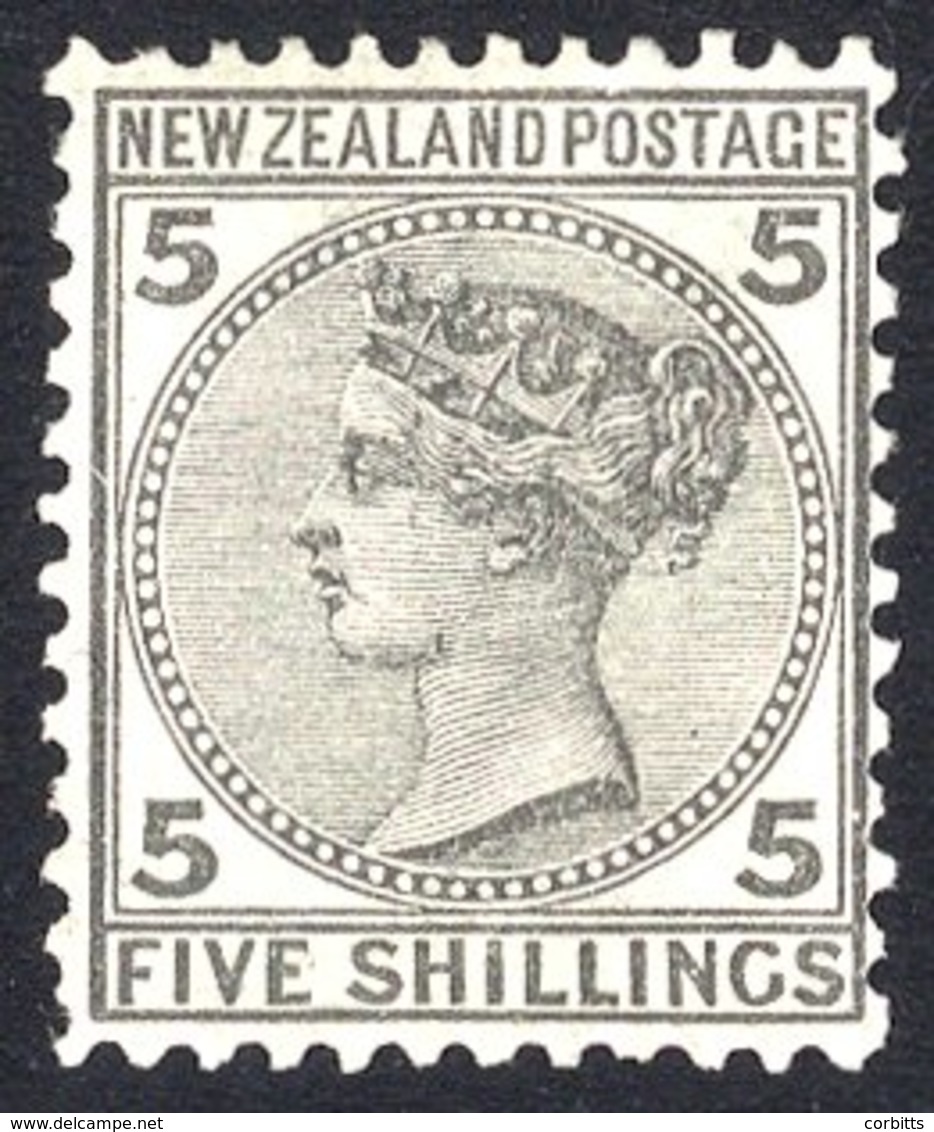 1878 5s Grey, Off Centre & Odd Shortish Perf, Fresh M Example, SG.186. Cat. £375 - Other & Unclassified