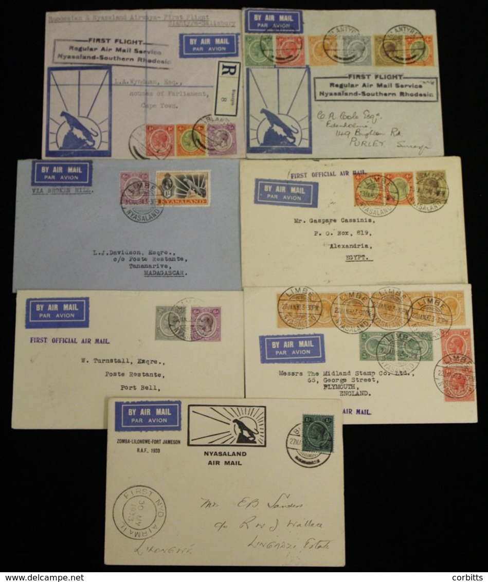 1932-34 First Flight Or Flown Covers Incl. Acceptance For Imperial AW Franked With Ten Stamps, Another For Salisbury - K - Altri & Non Classificati