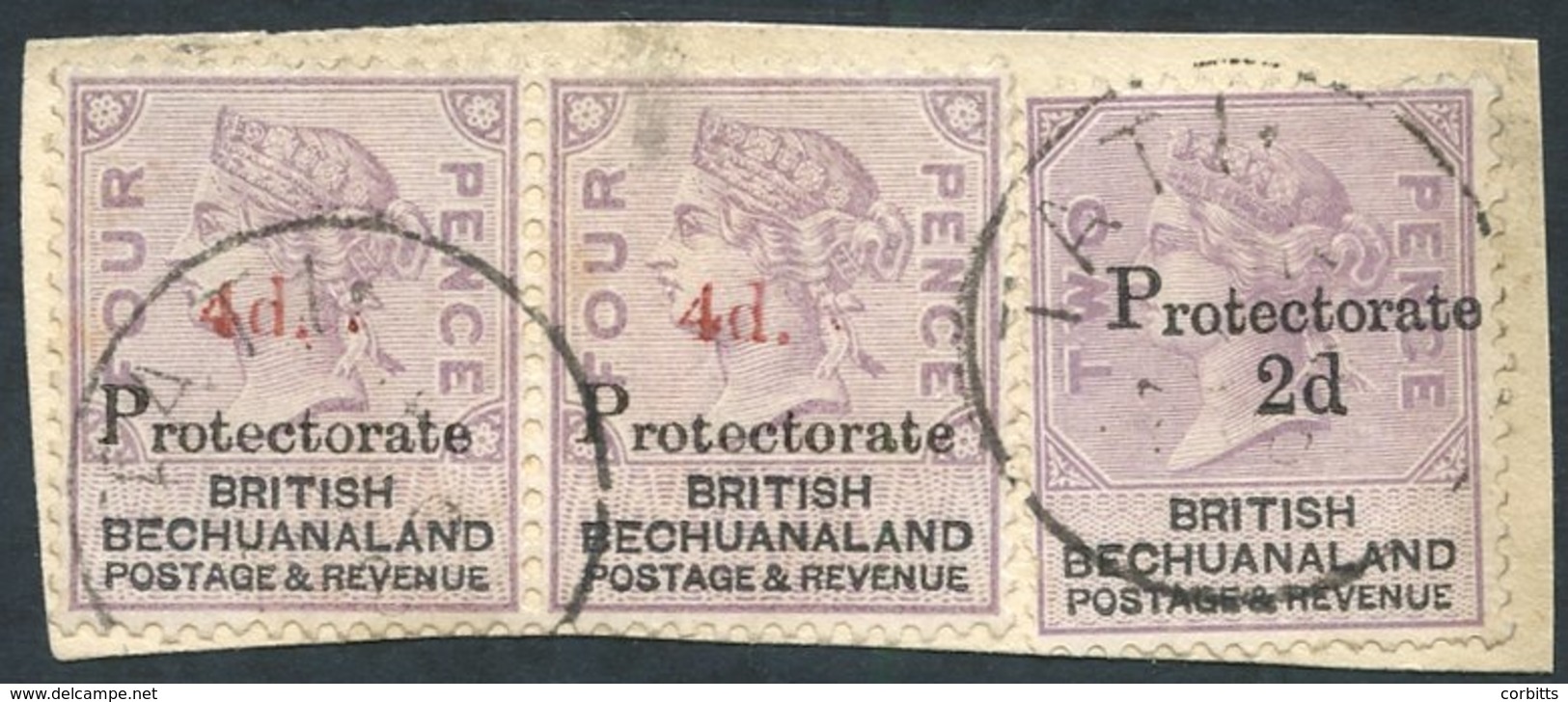 1888 4d On 4d Pair (SG.44) & 2d On 2d (SG.42) Together On Small Piece Cancelled By Single Ring Tati C.d.s For AP.4.89, P - Altri & Non Classificati