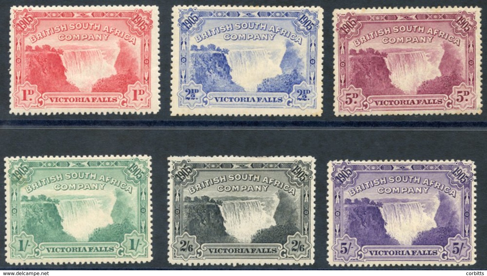 1905 Falls Set M (1d & 2d Gum Creases, 1s Perf Faults), SG.94/9. (6) Cat. £350 - Altri & Non Classificati