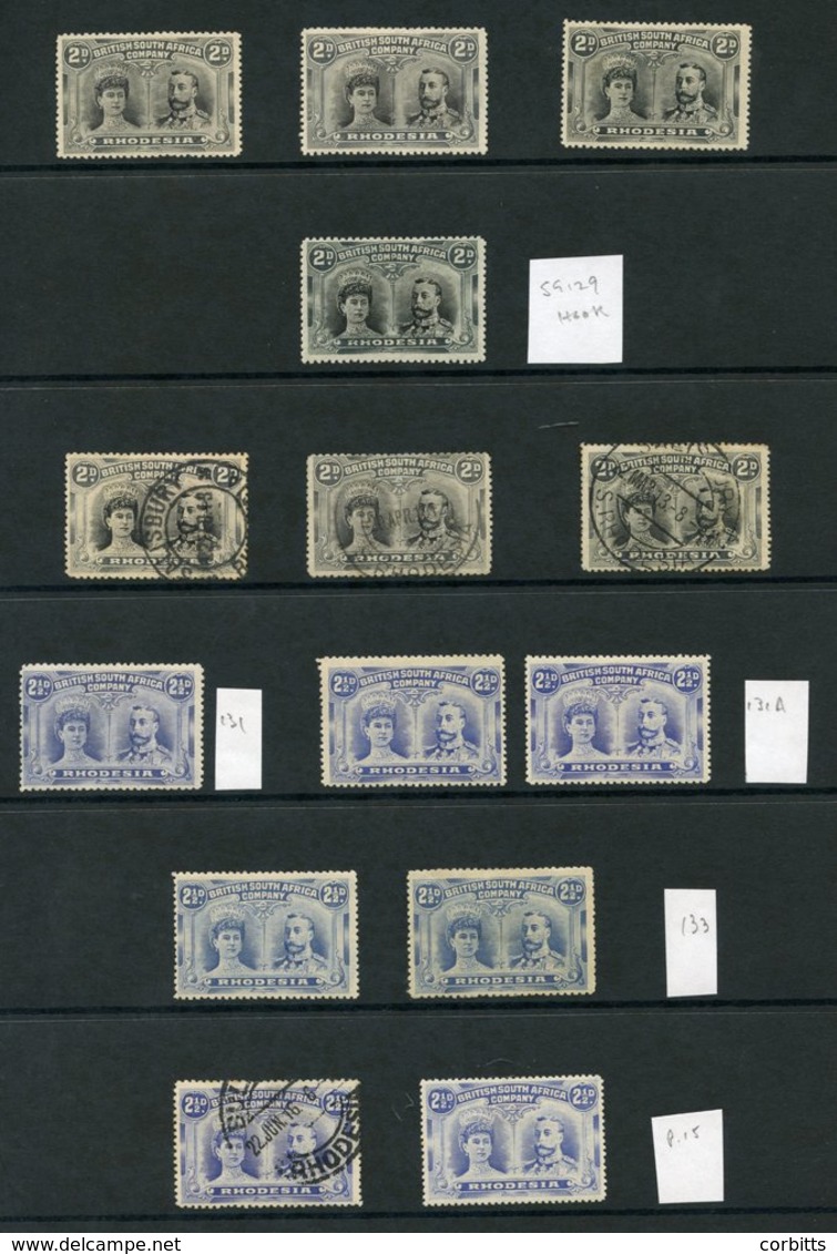 1910-13 Double Heads 2d Values SG.128 (3) M & SG.129 M, Plus U (3), 2½d Values M (6) & U Incl. One Perf 15 Fine M. (14) - Altri & Non Classificati