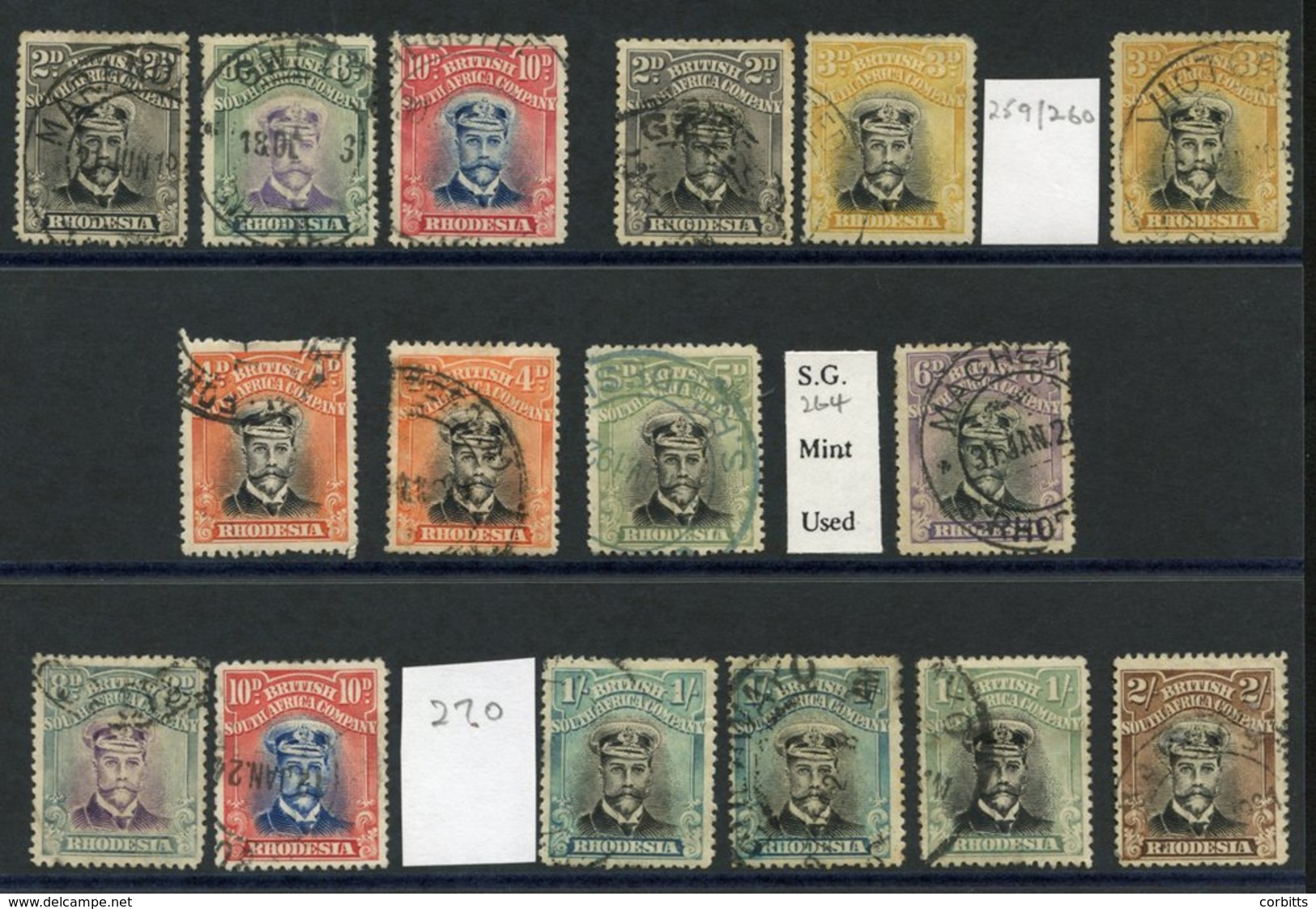 1913-22 Admirals Die II, P.15 2d, 8d & 10d FU, Die III, P.14 U Selection Incl. 2d, 3d (2), 4d (2), 5d VFU, 6d, 8d, 1s (3 - Altri & Non Classificati