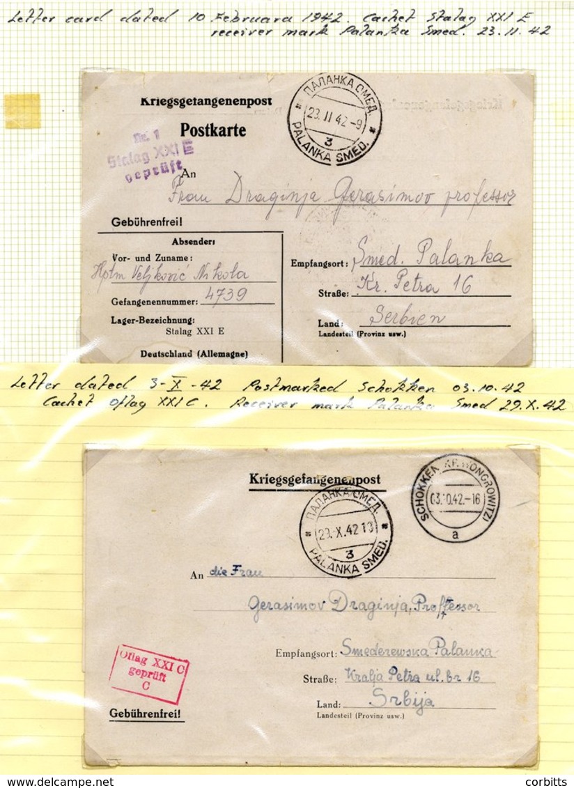 WWII Collection Of 49 POW Cards & Letters Written Between 31st Jan 1942 & 25th Aug 1944 From Lieutenant (later Captain)  - Altri & Non Classificati