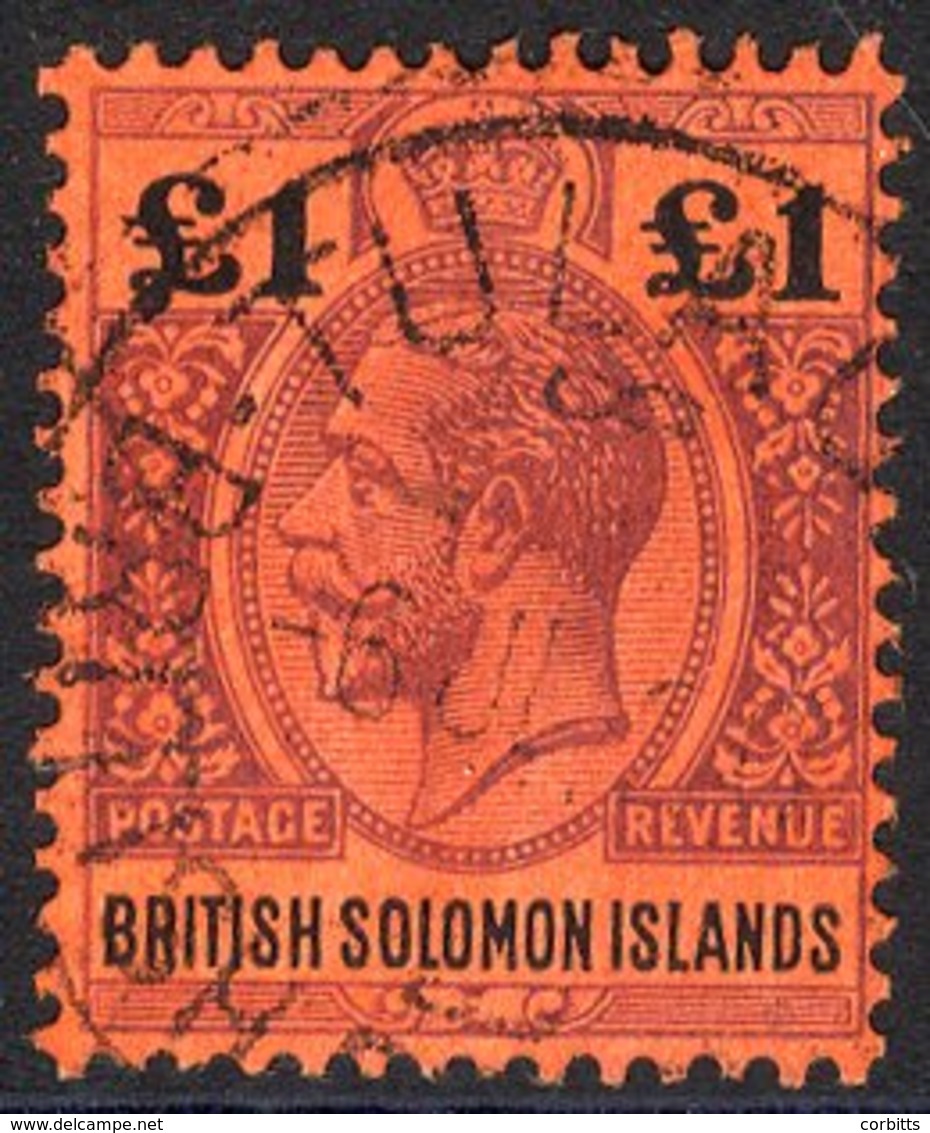 1914-23 MCCA £1 Purple & Black/red, Superb U Example, SG.38, Cat. £120 - Altri & Non Classificati