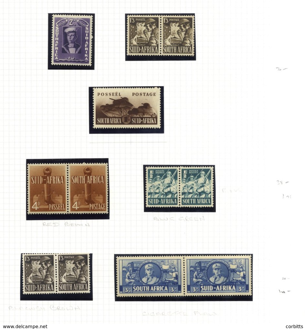 1937-51 KGVI Collection On Leaves Incl. 1937 Coronation Set VFU, 1937 Coronation Is UM Block Of Four Incl. Variety 'Hyph - Altri & Non Classificati