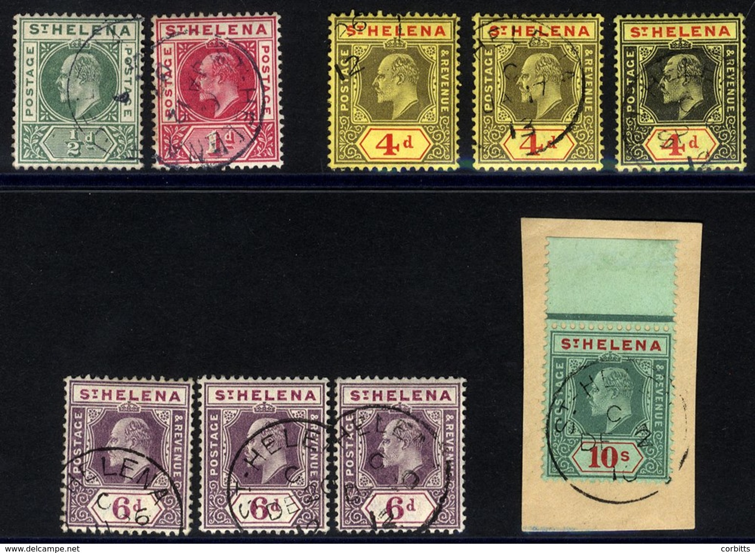 1902 CCA ½d & 1d VFU, SG.53/4, 1908 4d (3) Incl. Chalky, 6d (3) Incl. Chalky, All VFU, Plus Top Marginal 10s, Superb U O - Altri & Non Classificati