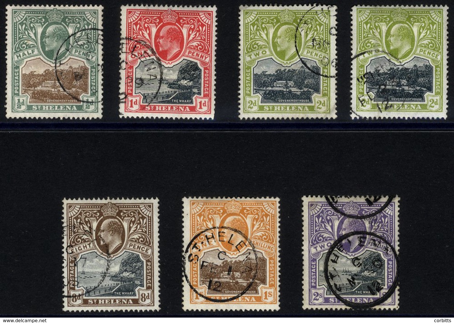 1903 CCC Set, VFU Incl. Extra 2d Value, SG.55/60. (7) Cat. £150+ - Altri & Non Classificati