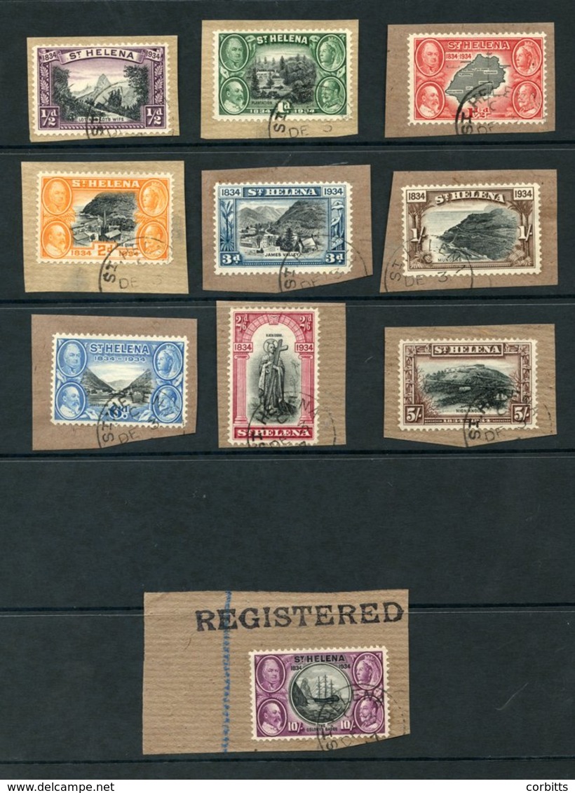 1934 Centenary Set, Each On A Separate Piece Tied By Dec 3rd C.d.s's, SG.114/123, Cat. £475 - Altri & Non Classificati