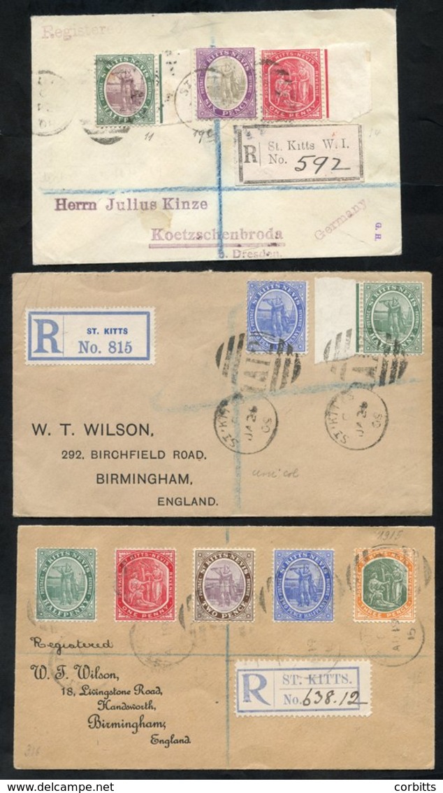 1906-16 Registered Mail (10 Covers) To UK (3), USA (5), Germany & Orange River Colony, With A Variety Of Single Or Multi - Altri & Non Classificati