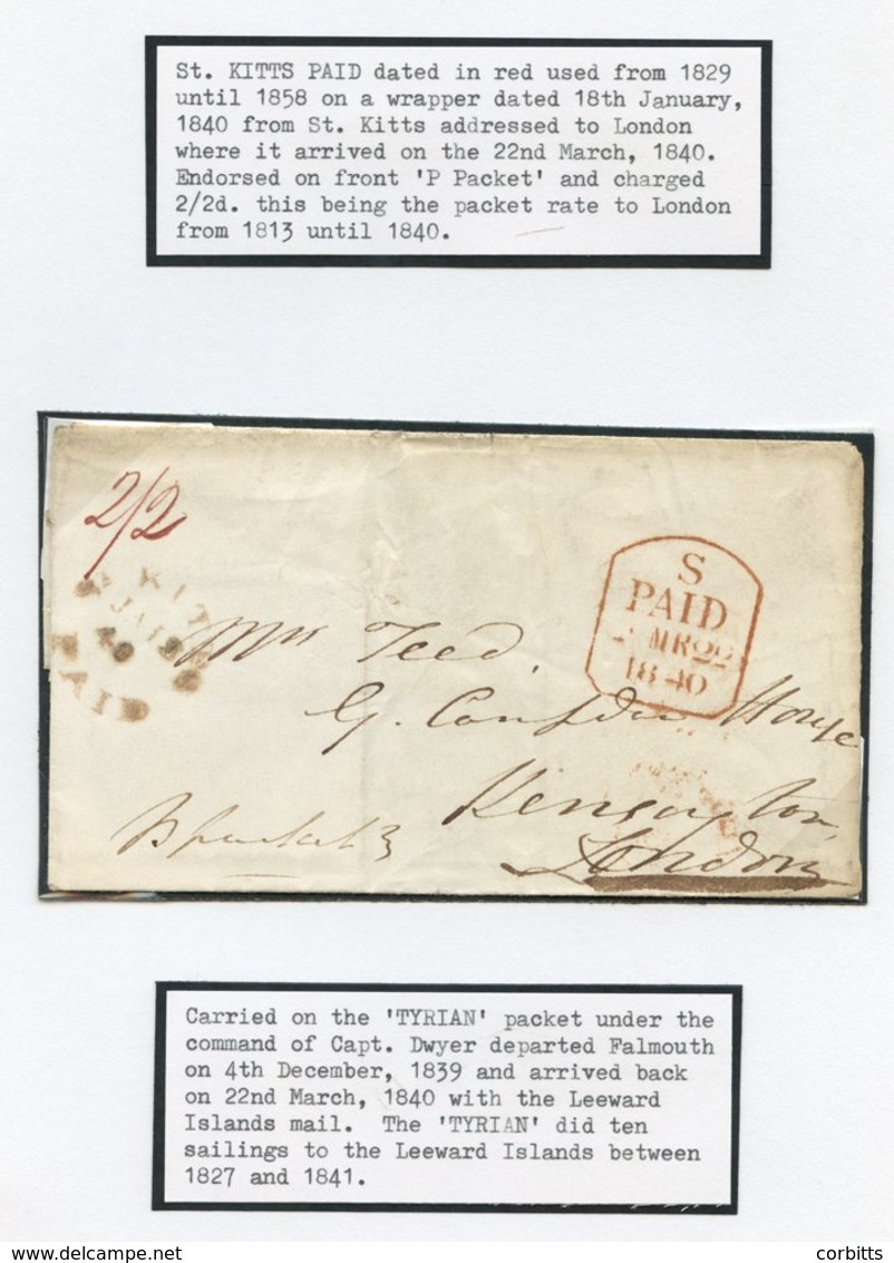 1840 (18 Jan) Entire (ex The 'Teed' Correspondence) To Kensington, Rated '2/2' In Red, Showing Fine Though Slightly Over - Altri & Non Classificati