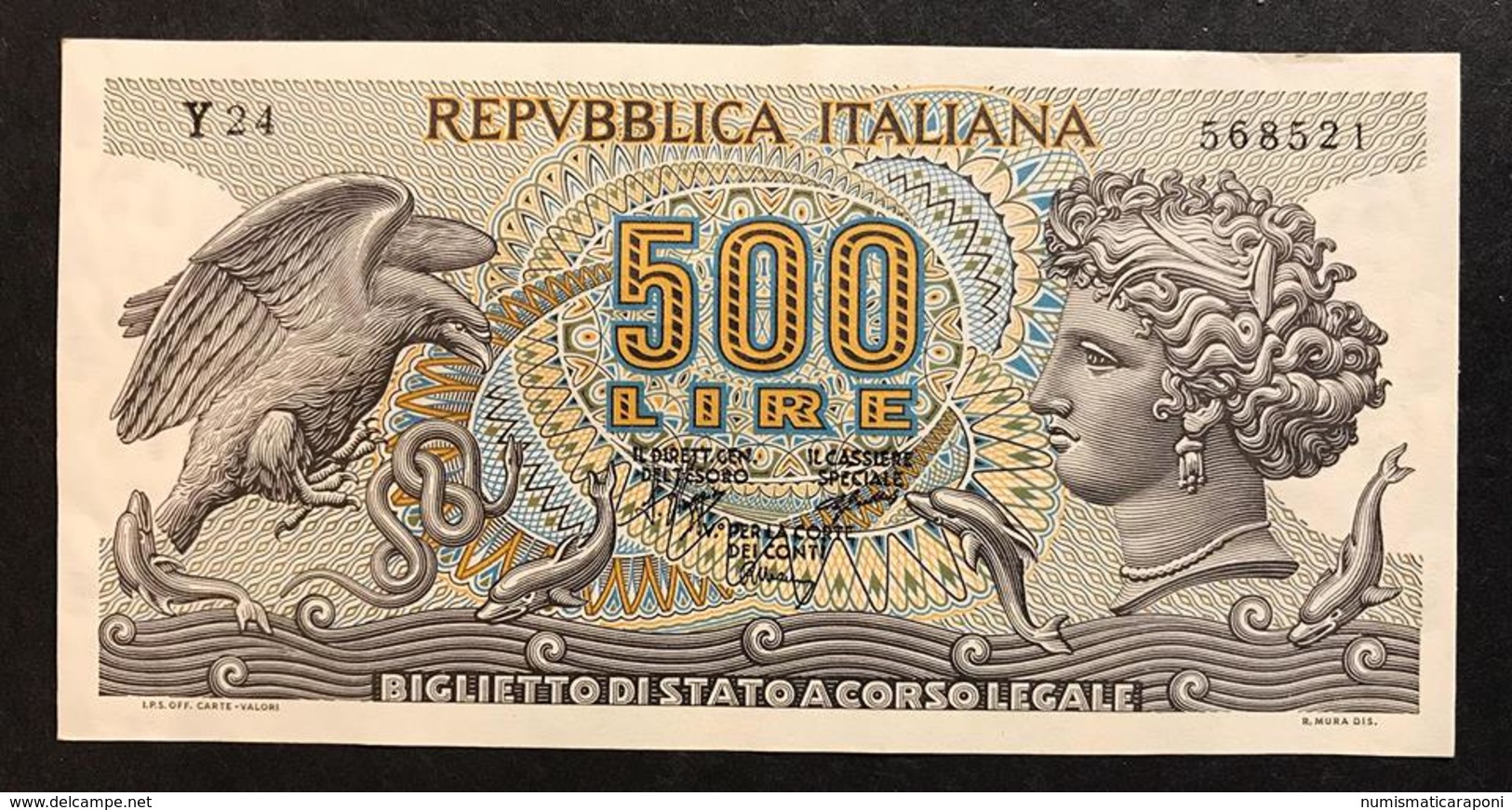 500 Lire Aretusa 23 02 1970 Spl/sup   LOTTO 1741 - 500 Lire