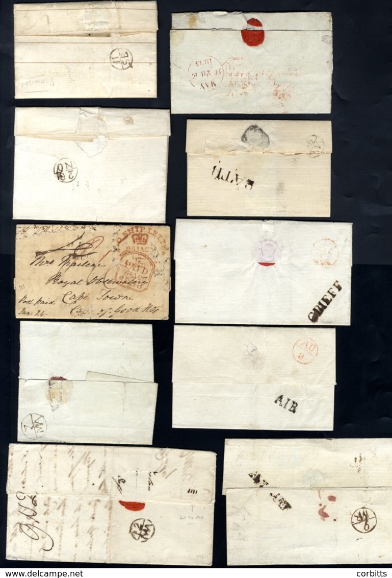 1767-1840's Pre-stamp Or Stampless Covers Incl. 1767 POST/PAID, 1785 CRIEFF, 1793 AIR, Several Bishop Marks, 1835 KIRKCA - Other & Unclassified