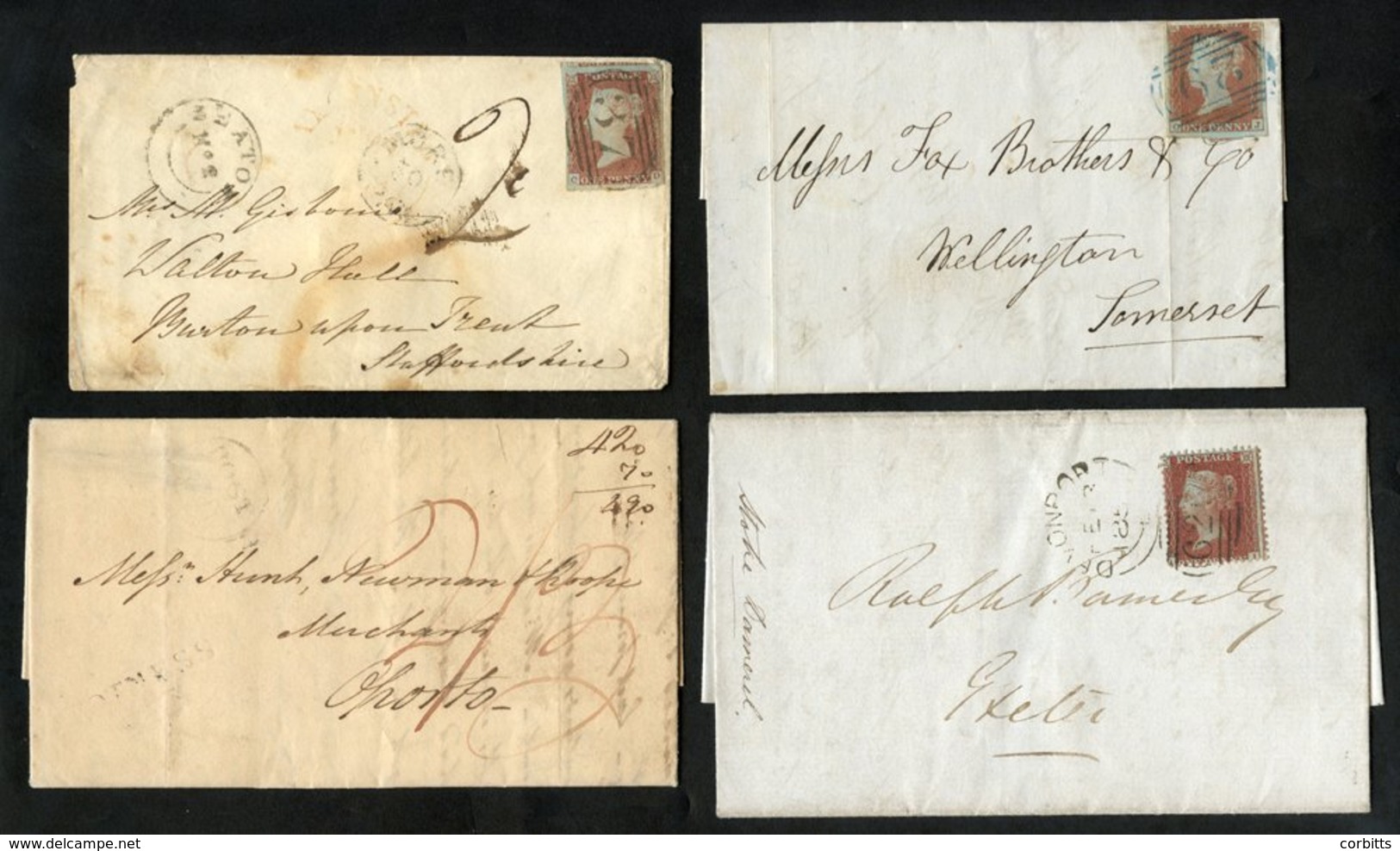 DEVON Fine Ashburton '29' In BLUE Cancelling 1d Red On 1851 Cover, 1848 1d Cover With Very Good Circular SEATON, Devonpo - Other & Unclassified