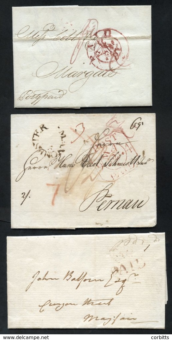 LONDON Scarce Early PAID Marks Incl. A Clear Strike Of The Rare Westminster Office 1794 Experimental Crowned PAID, A Goo - Altri & Non Classificati