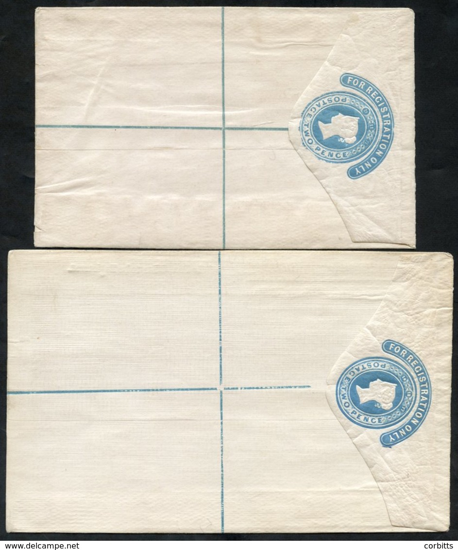 1878 1st Provisional QV 2d Reg Envelopes, Unused Size F & G, Minor Faults. Scarce H RPI (Cat. £400) - Other & Unclassified