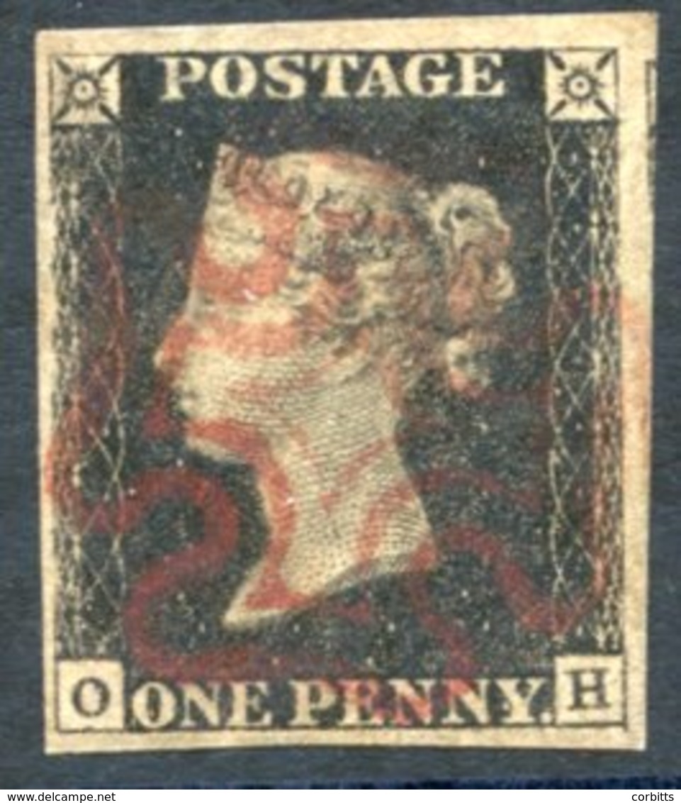 Plate 4 OH, Good To Very Large Margins, Tiny Portion Of Adjoining Stamp Visible At Right Side, Fine Red MC. (1) - Other & Unclassified
