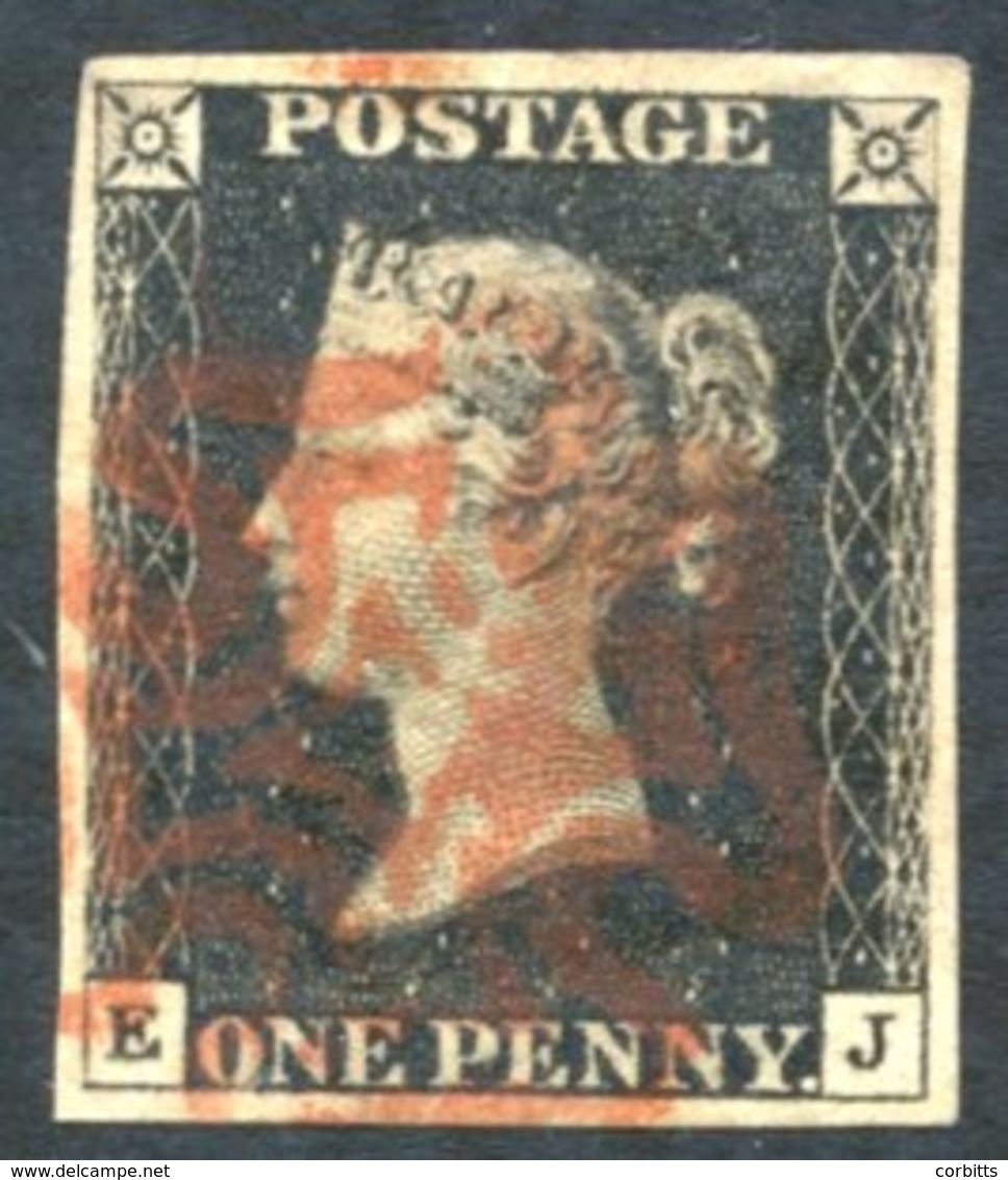 Plate 8 EJ, Four Good To Large Margins, Fine Red MC. - Other & Unclassified