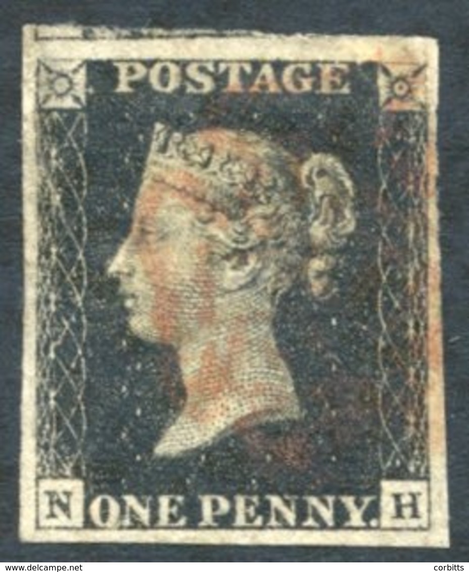 Plate 10 NH, Large Margins, Portion Of Adjoining Stamp Visible At Top, Cancelled Red MC. Scarce. Spec.AS66h. - Other & Unclassified