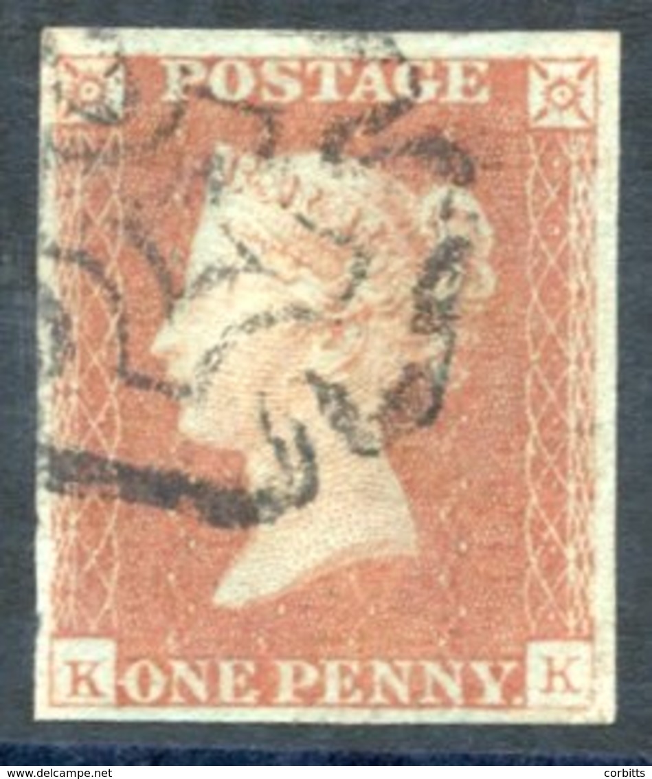 1841 1d Red-brown KK, Four Good Margins, Cancelled By A Fine Strike Of The Distinctive York Maltese Cross. Spec.BS10tx.  - Other & Unclassified