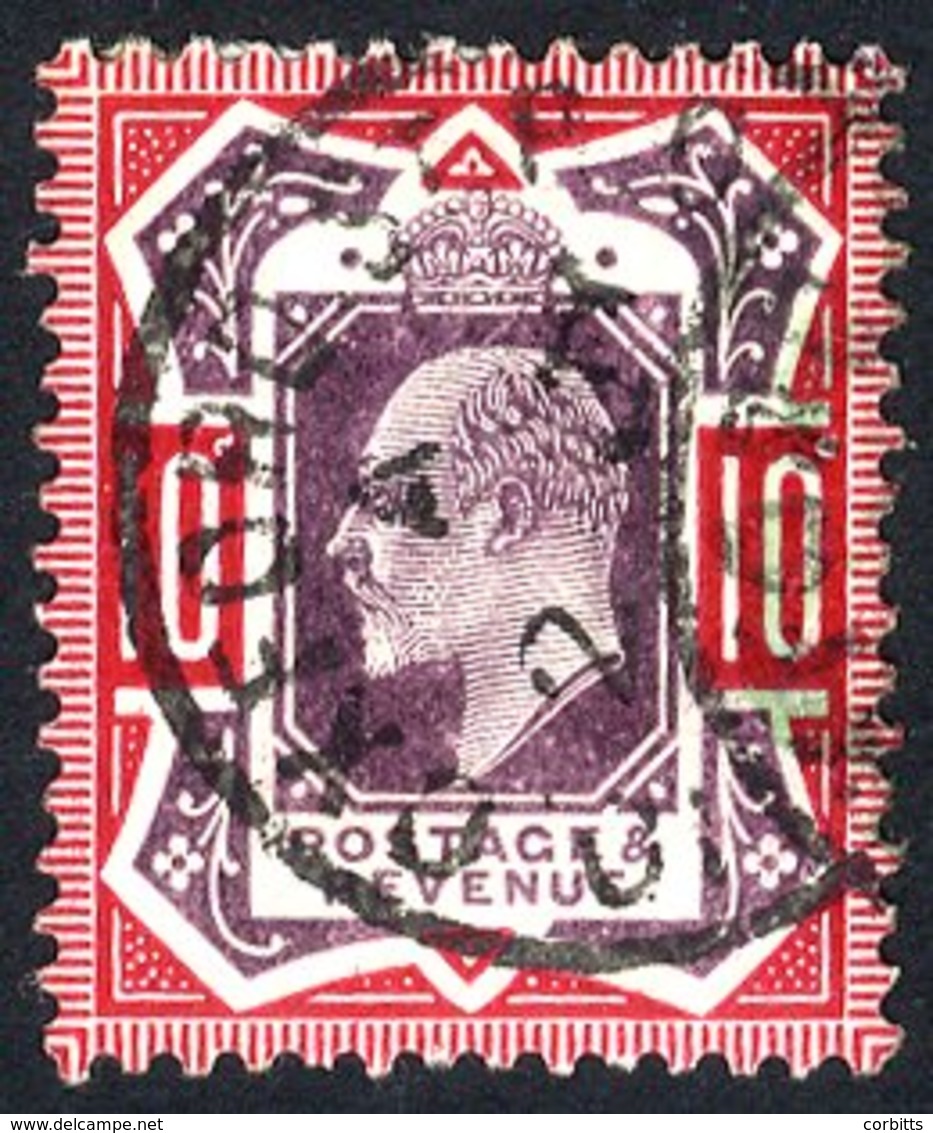 1902-10 10d Slate Purple & Deep (glossy) Carmine, VFU Example Of This Rarely Offered Stamp. Spec.M43(4), Hendon Cert. - Other & Unclassified